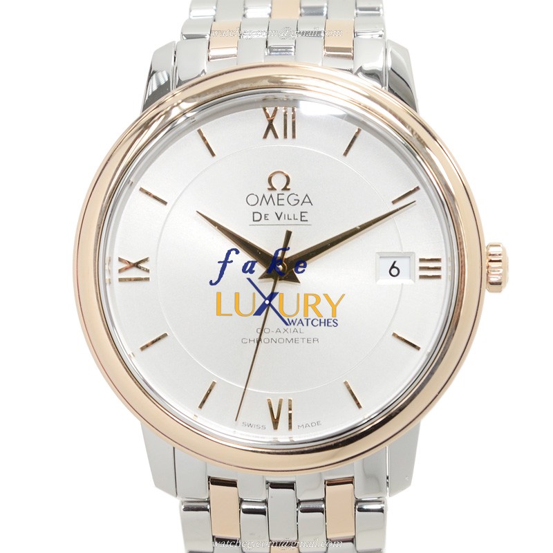 Omega De Ville 424.20.37.20.02.002 | Automatic | 18kt Rose Gold & Steel | Silver Dial | Replica - Luxury Replica Watch