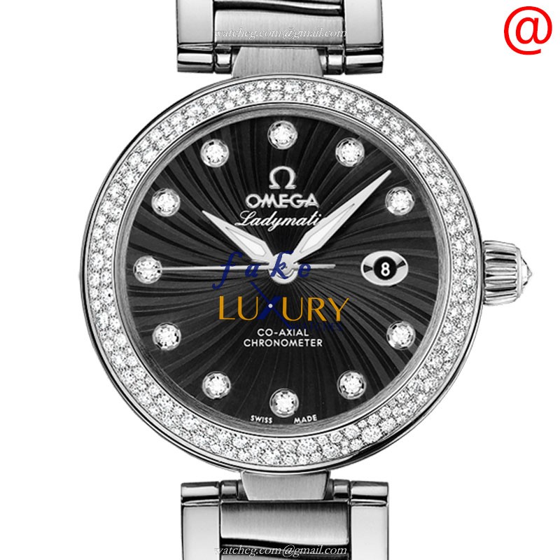 Omega 425.35.34.20.51.001 De Ville Automatic Stainless Steel Black Dial Replica Watch - Luxury Replica Watch