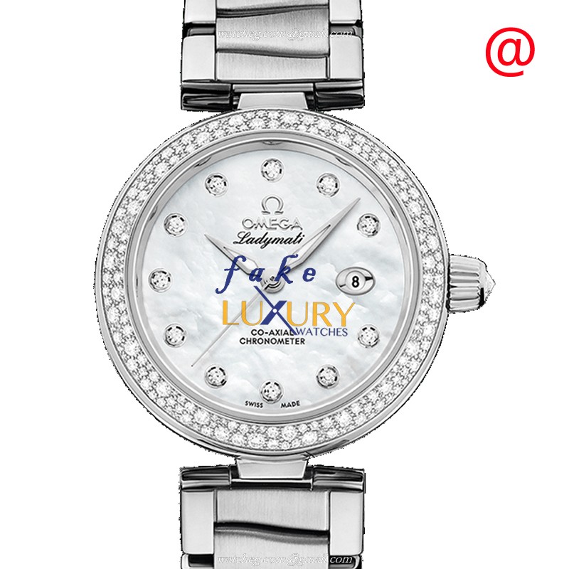Omega 425.35.34.20.55.002 DE VILLE Automatic Stainless Steel & Diamond Bezel Replica Watch - Luxury Replica Watch