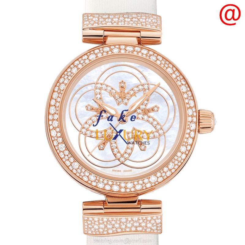 Omega De Ville Replica Watch 425.67.34.20.55.006, Automatic, 18kt Rose Gold & Diamonds Case, White - Luxury Replica Watch