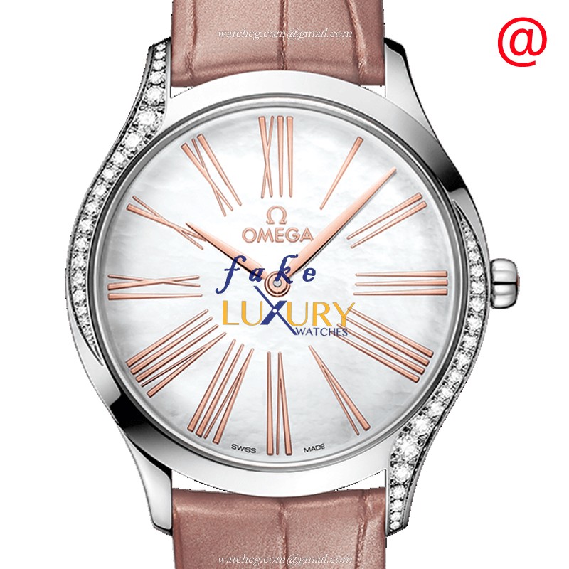 Omega 428.18.36.60.?05.002 Quartz Stainless Steel & Diamond Dial Replica Watch - Luxury Replica Watch