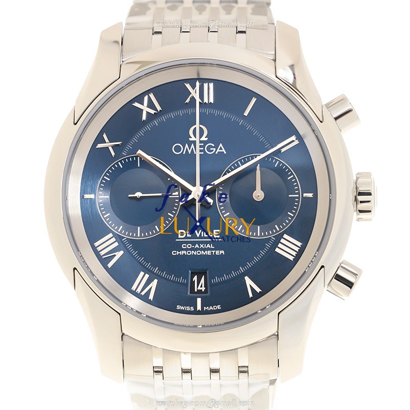 Omega De Ville 431.10.42.51.03.001 Replica Watch With Blue Dial, Automatic Movement, Steel Case - Luxury Replica Watch