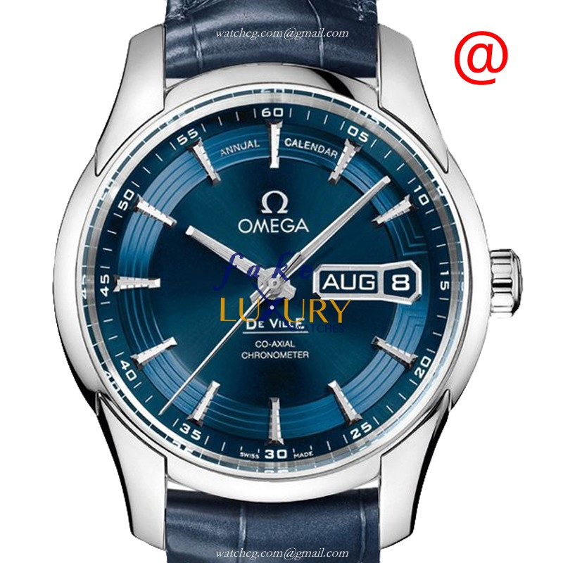 -431.33.41.22.03.001-Omega-Replica-Watch-Automatic-41mm-Blue-Dial-Leather-Strap - Luxury Replica Watch