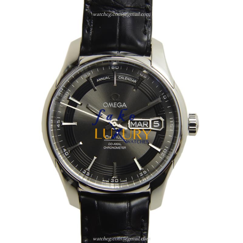 Omega 431.33.41.22.06.001 Automatic Stainless Steel Gray Dial Alligator Strap Replica Watch - Luxury Replica Watch