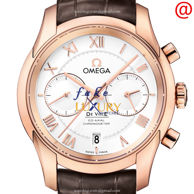 Omega De Ville 431.53.42.51.02.001 | 42mm | Automatic | 18kt Rose Gold | Leather Strap | Replica - Luxury Replica Watch