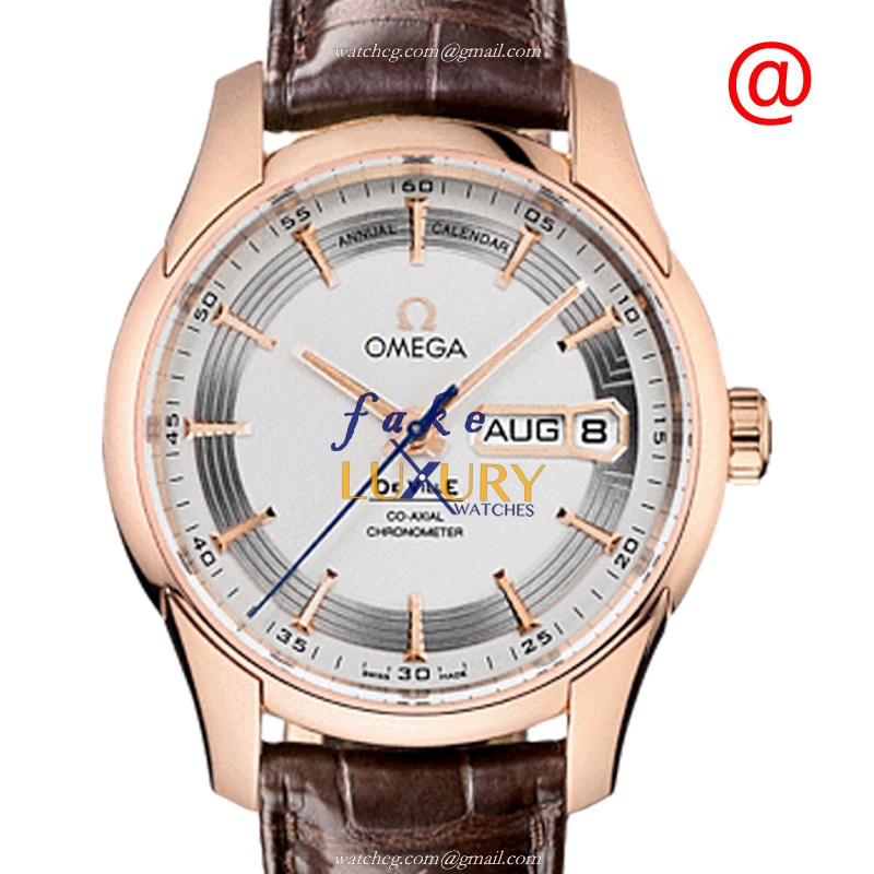 Omega De Ville Replica Watch 431.63.41.22.02.001 Automatic 18kt Rose Gold Silver Dial - Luxury Replica Watch