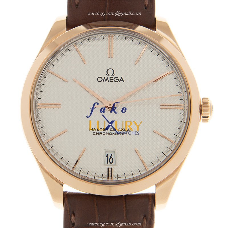 Omega De Ville 432.53.40.21.02.002 Replica Watch, Automatic, Silver Dial, 18kt Rose Gold Case - Luxury Replica Watch