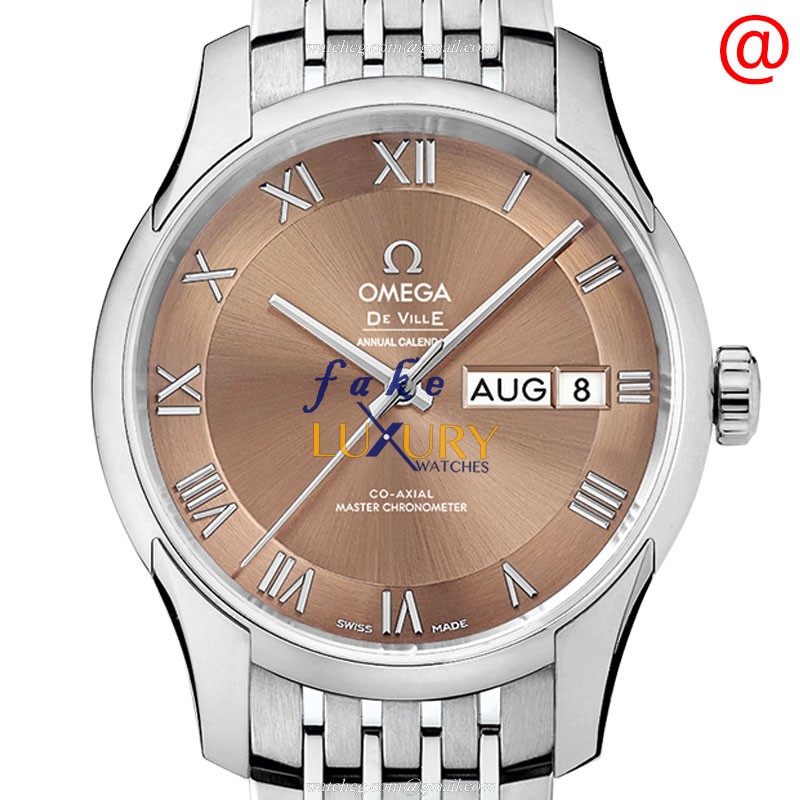 Omega 433.10.41.22.10.001 DE VILLE Automatic | Steel | Brown Dial | Silver Strap Replica Watch - Luxury Replica Watch