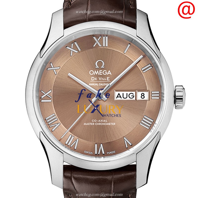 Omega De Ville Replica Watch 433.13.41.22.10.001, Automatic Movement, Brown Dial, Steel Case - Luxury Replica Watch