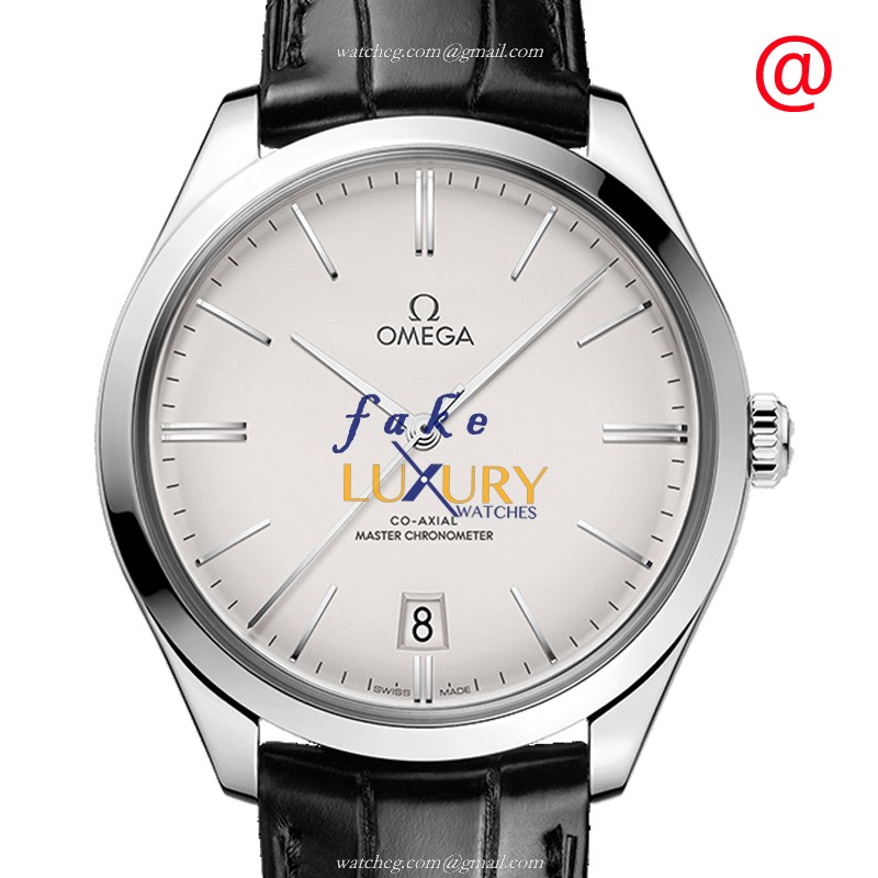 Omega De Ville 435.13.40.21.02.001 | 40mm | Silver Dial | Black Leather | Automatic | Steel - Luxury Replica Watch