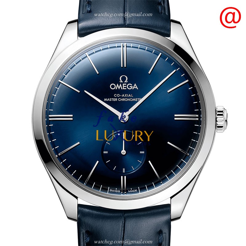 Omega De Ville 435.13.40.21.03.002 Replica Watch, Manual Wind, Blue Dial, Alligator Strap - Luxury Replica Watch