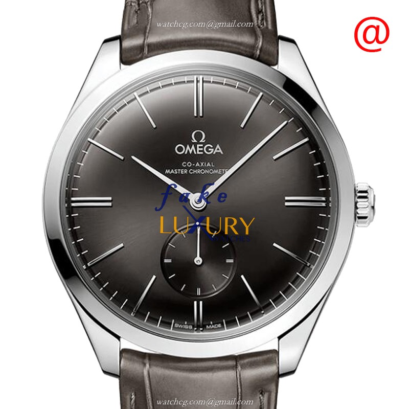Omega 435.13.40.21.06.001 DE VILLE Manual Wind Stainless Steel Replica Watch, Gray Dial, Alligator - Luxury Replica Watch