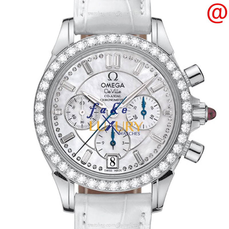 Omega 4874.75.36 DE VILLE Automatic Stainless Steel Replica Watch, White Dial, Leather Strap - Luxury Replica Watch