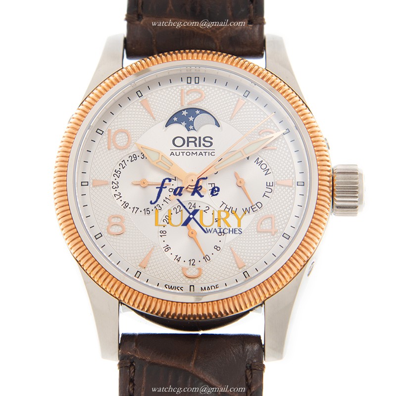 Oris 582 7678 4361 5 20 77 FC AVIATION Automatic Gold-Plated & Stainless Steel | 5827678436152077FC - Luxury Replica Watch