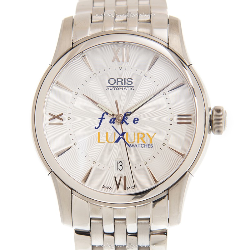 Oris Classic Date 733 7670 4071 8 21 77 Automatic Silver Dial Stainless Steel Replica Watch - Luxury Replica Watch