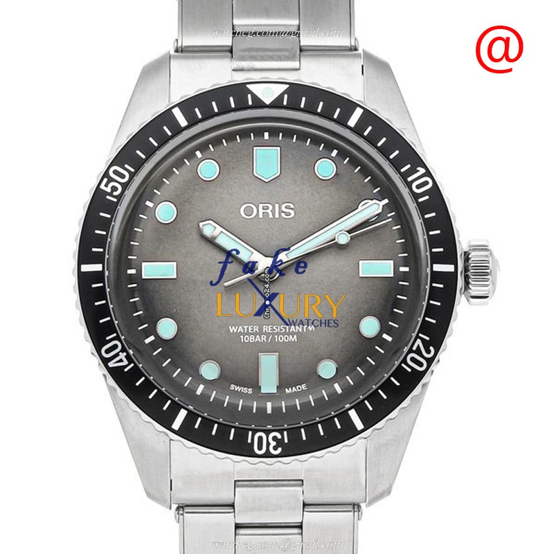 Oris 733 7707 4053-07 8 20 18 Replica Watch Automatic Gray Dial Stainless Steel Bracelet Divers - Luxury Replica Watch