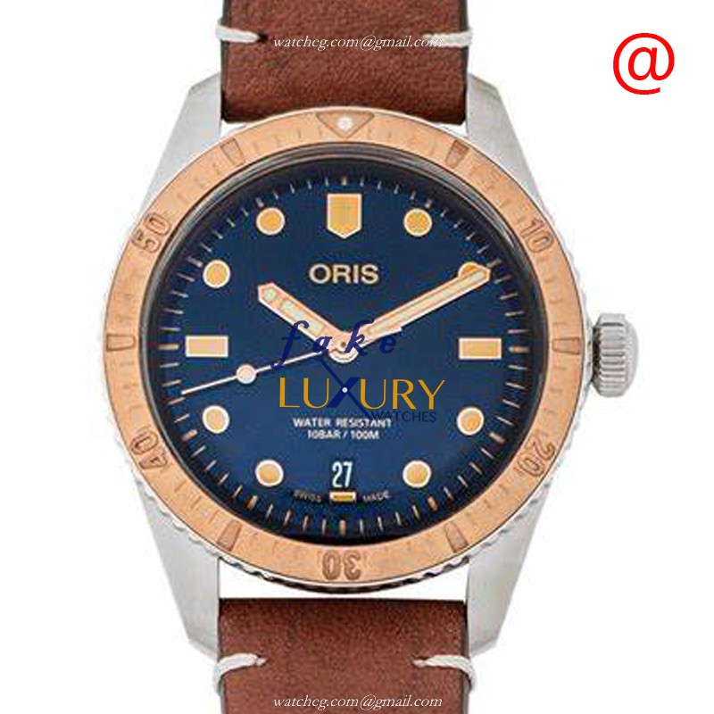 Oris 733 7707 4355-07 5 20 45 Replica Watch, Automatic Movement, Blue Dial, Stainless Steel Case - Luxury Replica Watch
