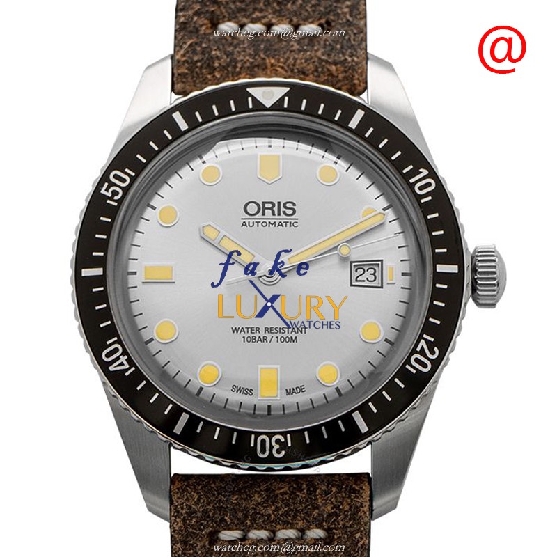 Oris 733 7720 4051-07 5 21 02 Replica Watch, Automatic, Silver Dial, Stainless Steel Case, Brown - Luxury Replica Watch