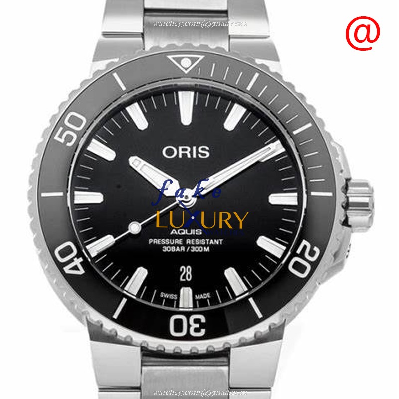 Oris Aquis 733 7730 4134-07 8 24 05PEB Automatic Stainless Steel Black Dial Replica Watch - Luxury Replica Watch