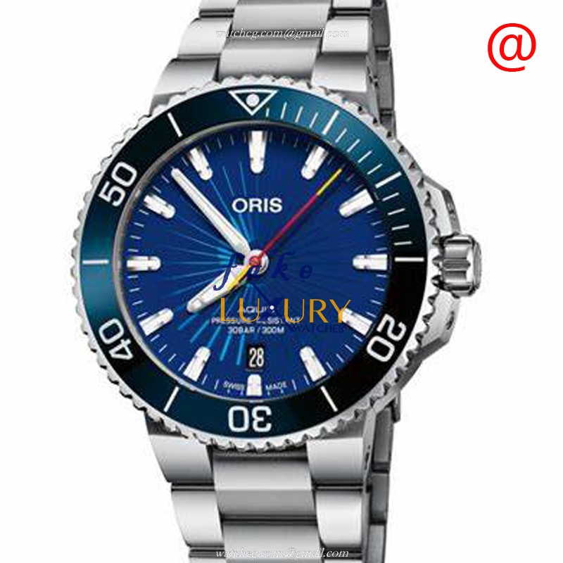 Oris 733 7766 4185-SET Replica Watch, Blue Dial, Automatic, Steel Case, 41.5mm - Luxury Replica Watch