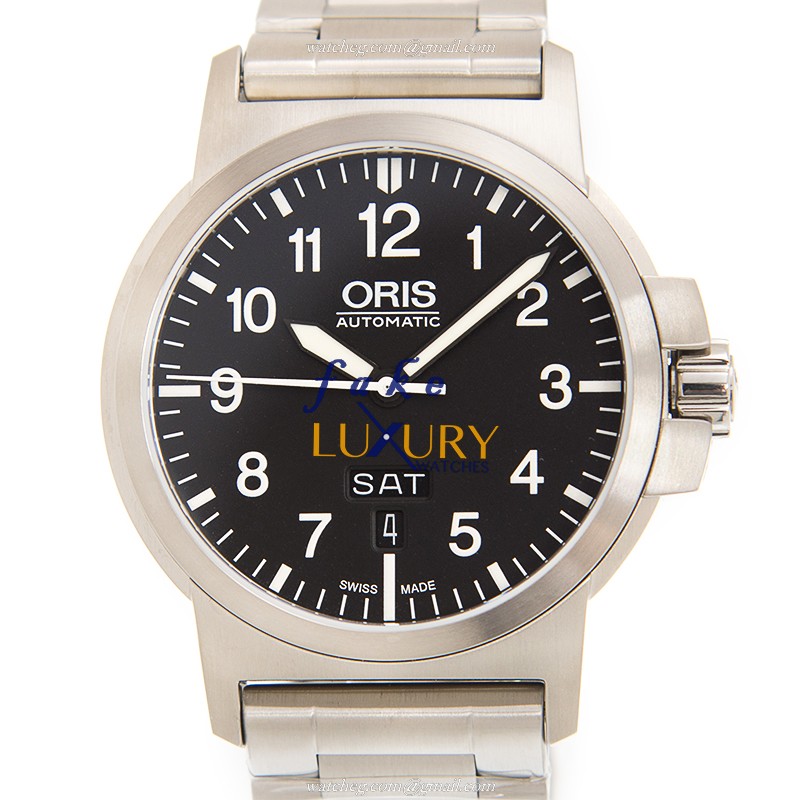 735764141642203 - Oris AVIATION Replica Watch - Automatic - Black Dial Silver Steel - Luxury Replica Watch