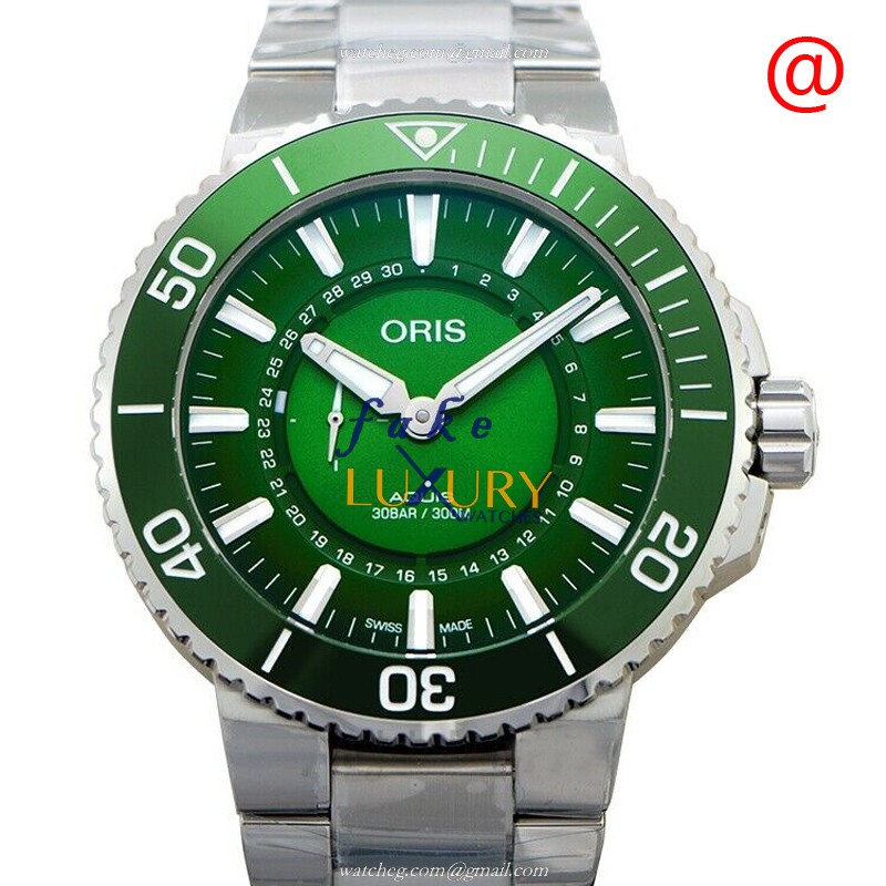 Oris Aquis Replica Watch 743 7734 4187-SET Automatic Dark Green Dial Stainless Steel - Luxury Replica Watch