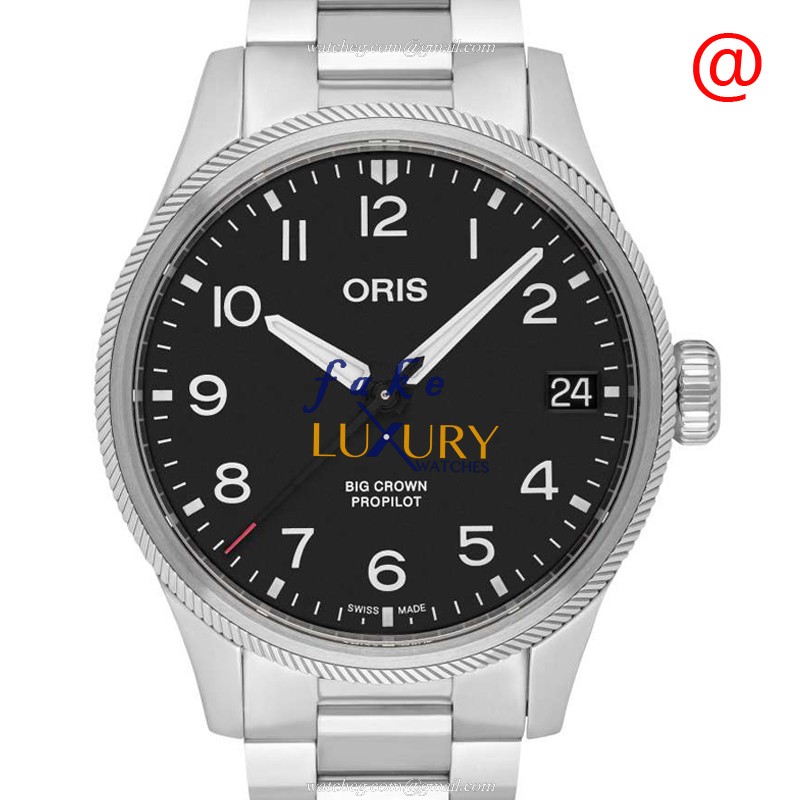 Oris Big Crown 751 7761 4164-07 8 20 08 Automatic Black Dial Steel Replica Watch - Luxury Replica Watch