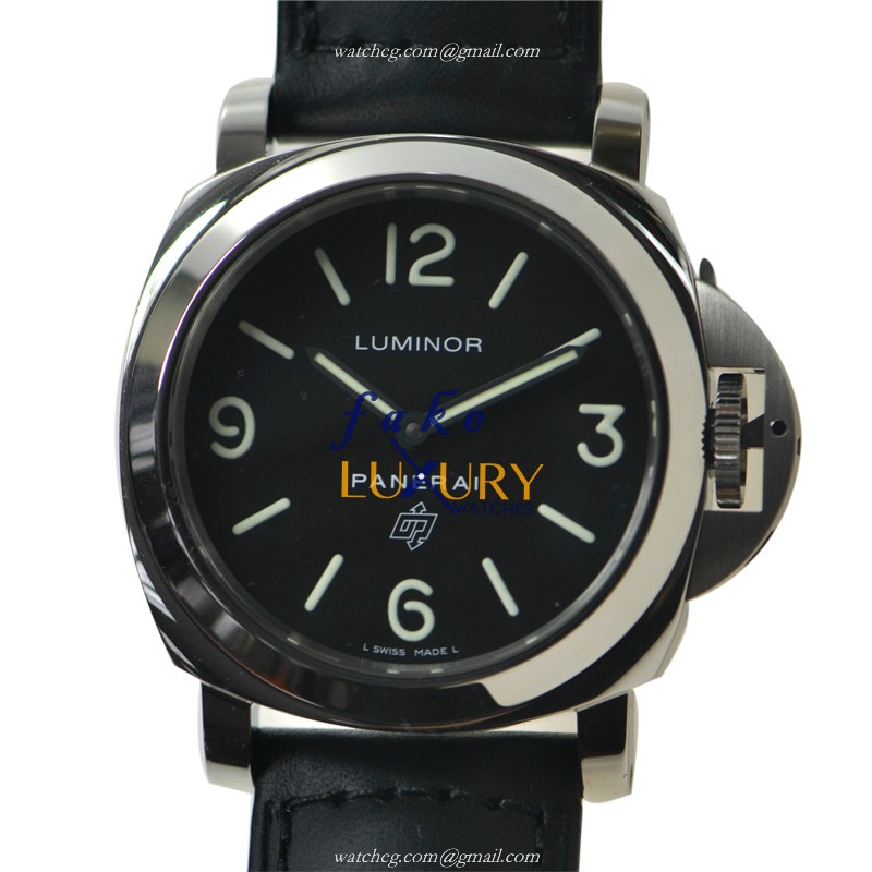 Panerai PAM00000 Luminor Replica Watch, Black Dial, Manual Wind, Stainless Steel 44mm - Luxury Replica Watch