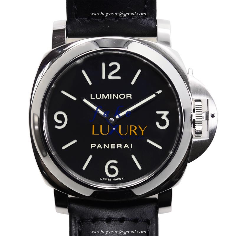 Panerai PAM00112 LUMINOR Manual Wind Stainless Steel Replica Watch, Black Dial, Sapphire Crystal - Luxury Replica Watch