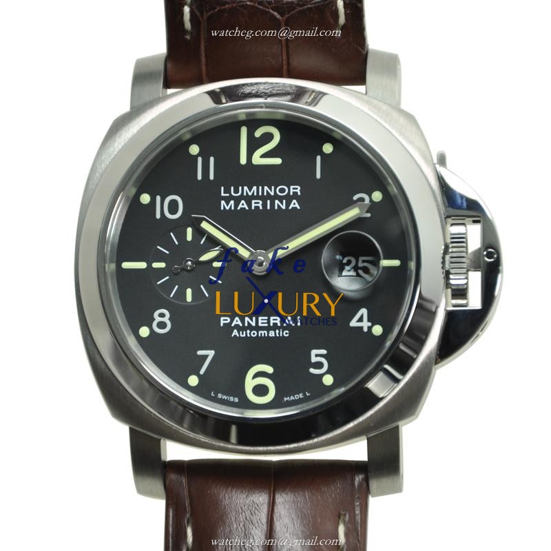 - PAN00164 - LUMINOR Automatic Stainless Steel Replica Watch - Swiss Movement - Black Dial - Luxury Replica Watch