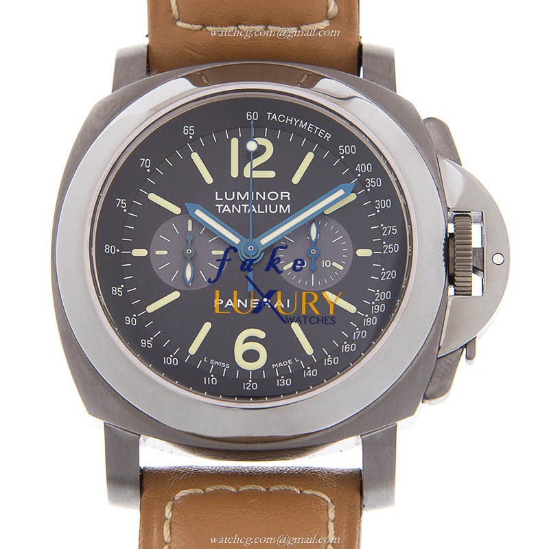 Panerai PAM00192 LUMINOR Manual Wind Steel Replica Watch, Black Dial, Brown Leather Strap - Luxury Replica Watch