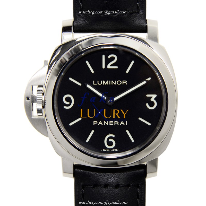 Panerai PAM00219 LUMINOR Manual Wind Stainless Steel Replica Watch, Black Dial, Ceramic Bezel - Luxury Replica Watch