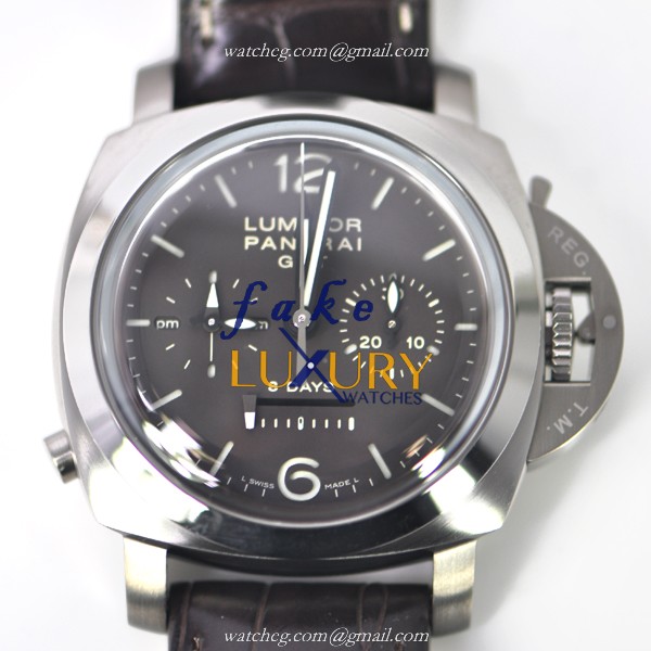 Panerai PAM00311 LUMINOR Manual Wind Titanium Replica Watch, 44mm, Dark Brown Dial & Brown - Luxury Replica Watch