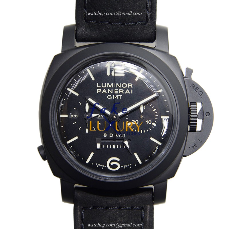 Panerai PAM00317 LUMINOR Manual Wind Ceramic Replica Watch, Automatic, Silver Dial, Steel Case - Luxury Replica Watch