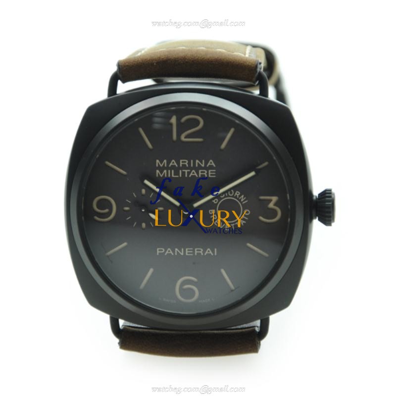 Panerai PAM00339 RADIOMIR Manual Wind Ceramic Replica Watch, Ceramic Case, Dark Brown Dial, Brown - Luxury Replica Watch