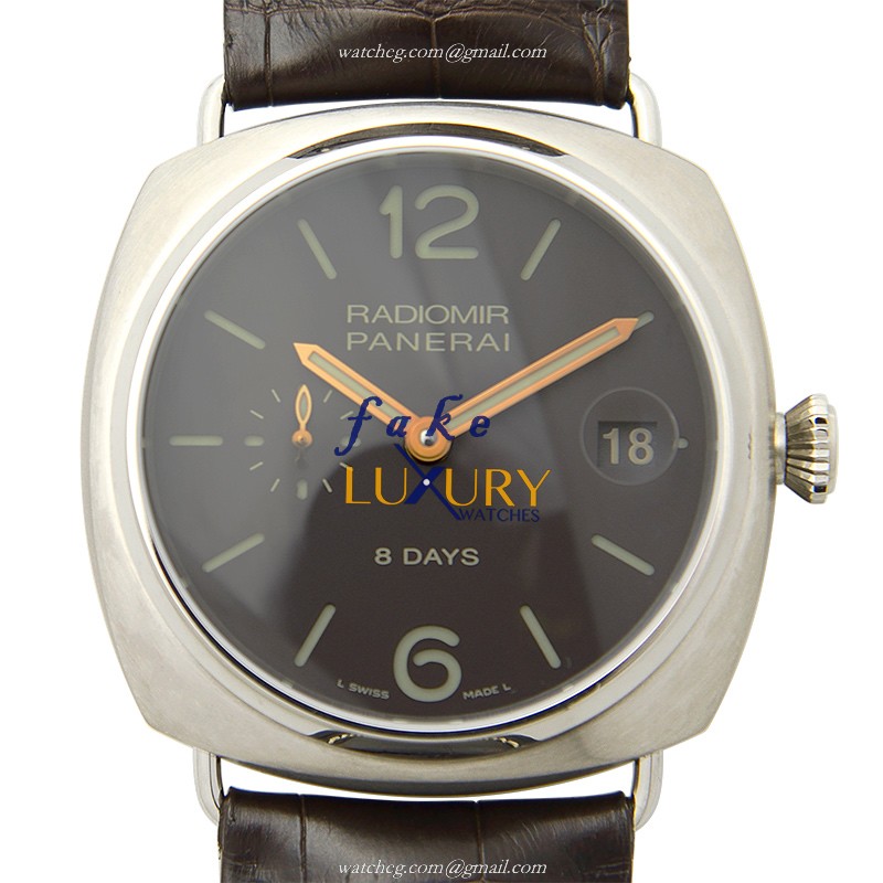 Panerai PAM00346 RADIOMIR Titanium Manual Wind Replica Watch, Swiss Movement, Dark Brown Dial & - Luxury Replica Watch