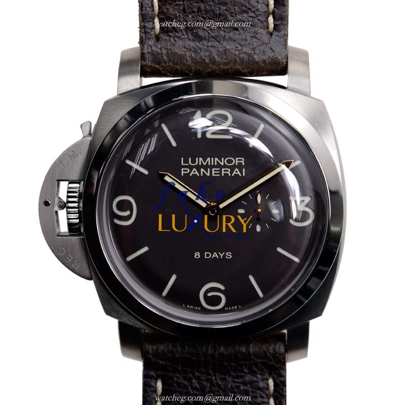 Panerai PAM00368 LUMINOR Manual Wind Titanium Replica Watch - Swiss Movement, Dark Brown Dial & - Luxury Replica Watch