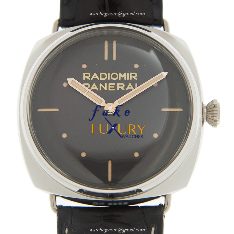 Panerai PAM00373 RADIOMIR Manual Wind Platinum Replica Watch - Swiss Movement, Dark Brown Dial & - Luxury Replica Watch