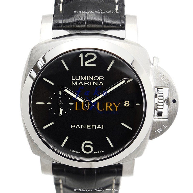 Panerai PAM00392 LUMINOR Automatic | Steel | Black Dial | Alligator Strap | Replica Watch - Luxury Replica Watch