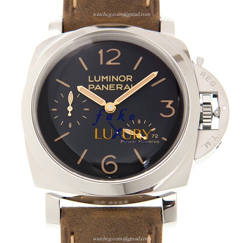Panerai Luminor PAM00423 Manual Wind Stainless Steel Brown Cowhide Strap Replica Watch - Luxury Replica Watch