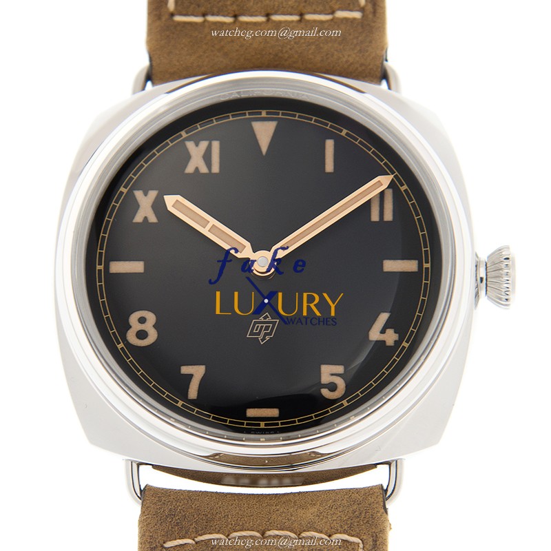 Panerai PAM00424 RADIOMIR | Manual Wind | Stainless Steel | Black Dial | Brown Cowhide | Sapphire - Luxury Replica Watch