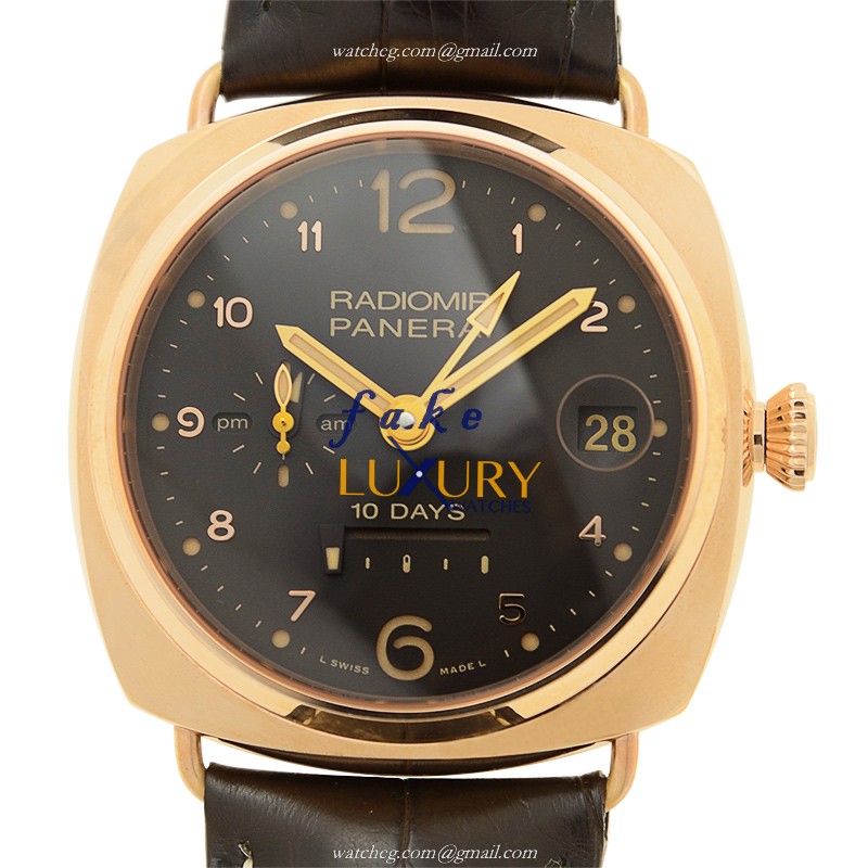 Panerai PAM00497 Radiomir Replica Watch Brown Dial 18kt Rose Gold Case Automatic - Luxury Replica Watch