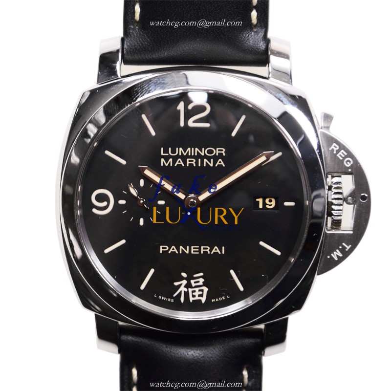Panerai PAM00498 Luminor Replica Watch, Automatic, Black Dial, Stainless Steel, 44mm - Luxury Replica Watch