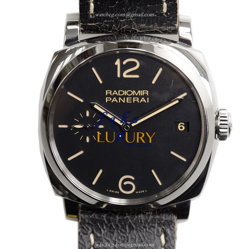 Panerai PAM00514 LUMINOR Manual Wind | 47mm Steel | Black Dial | Cowhide Strap Replica Watch - Luxury Replica Watch