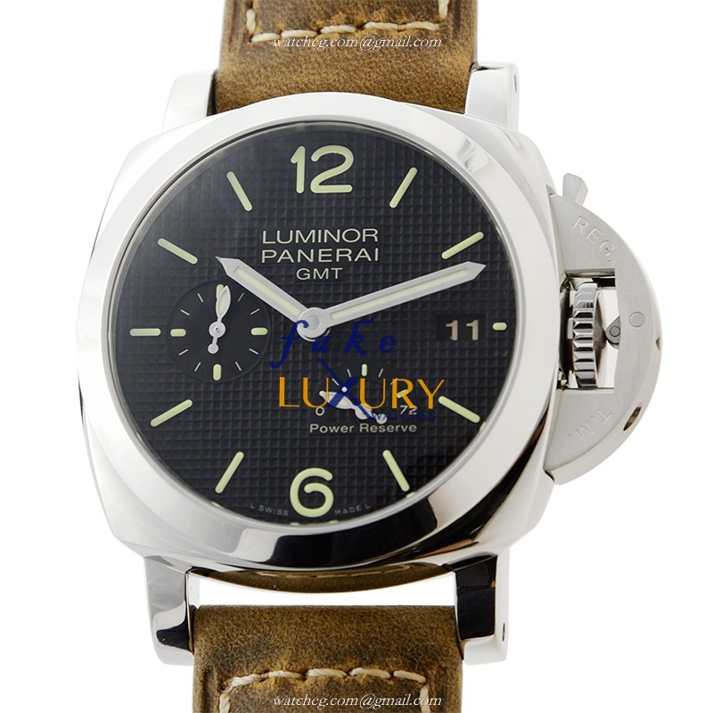 -537PAM-LUMINOR-Replica Watch - Automatic - Black Dial - Brown Cowhide Strap - Luxury Replica Watch