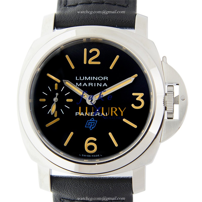 Panerai PAM00631 LUMINOR Manual Wind Stainless Steel Replica Watch, 44mm Case, Black Dial & Strap - Luxury Replica Watch