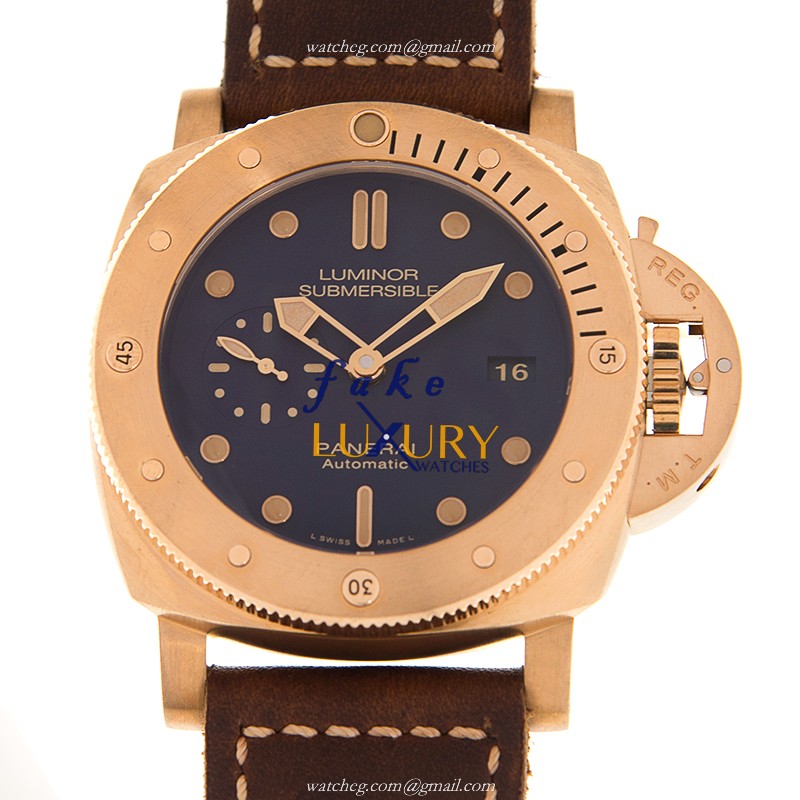 Panerai PAM00671 Luminor Automatic Blue Dial Bronze 47mm Replica Watch - Luxury Replica Watch