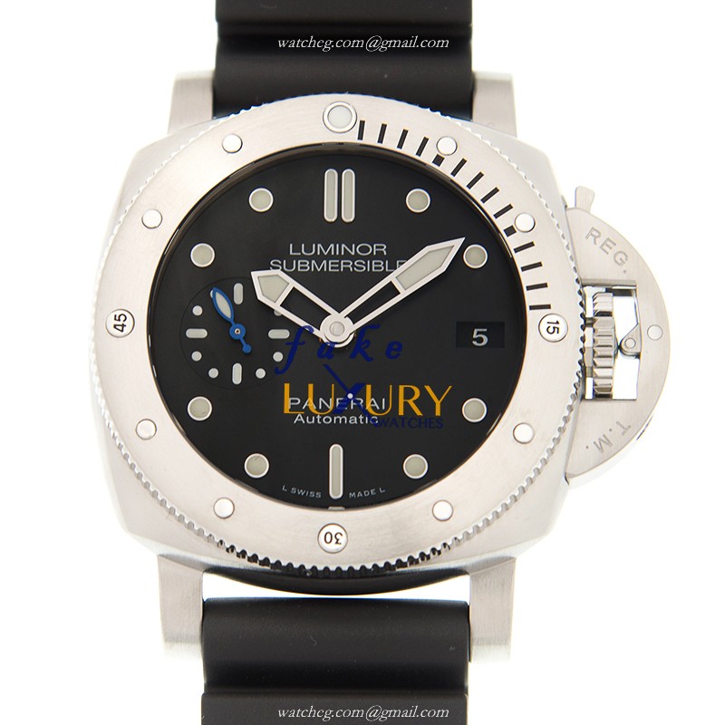 Panerai PAM00682 Luminor Replica Watch, Black Dial, Automatic Movement, Rubber Strap - Luxury Replica Watch