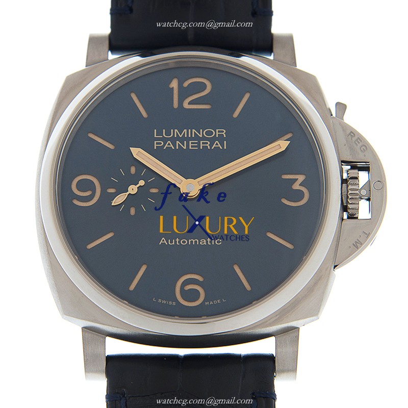Panerai PAM00729 Luminor Replica Watch, Automatic, Blue Dial, PVD Titanium Case, 45mm - Luxury Replica Watch
