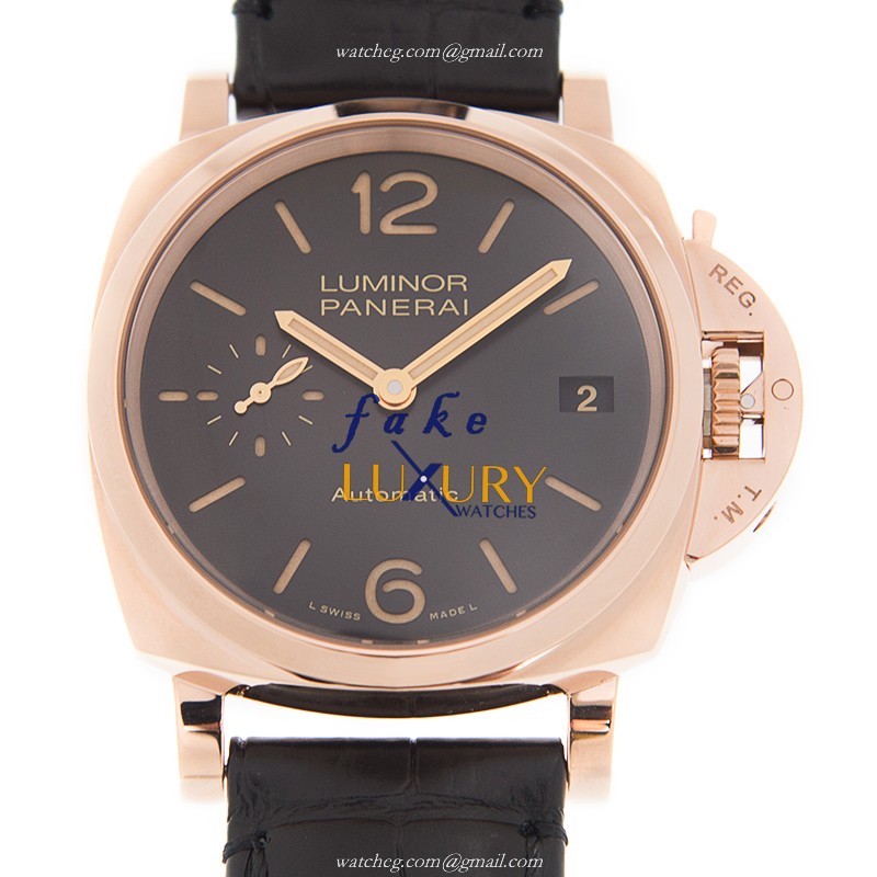 Panerai PAM00908 LUMINOR Auto 38mm 18kt Rose Gold Replica Watch - Luxury Replica Watch